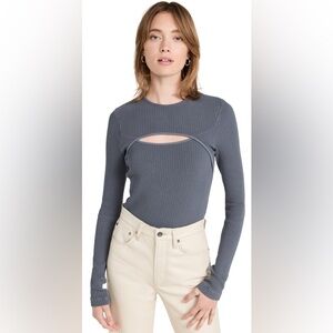 AGOLDE Lyza Cut Out Rib Top